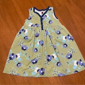 Tea Collection Girls' Size 4 Floral Sleeveless Dress - Green & Blue